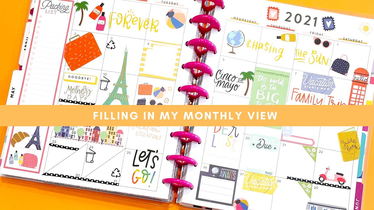 Filling in my Monthly View: May 2021