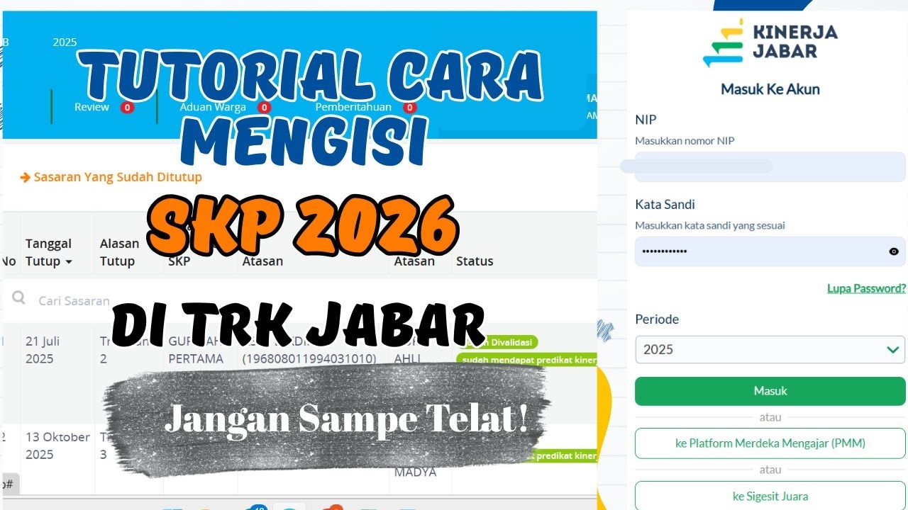Tutorial Cara Mengisi SKP Tahun 2026 di TRK Jabar