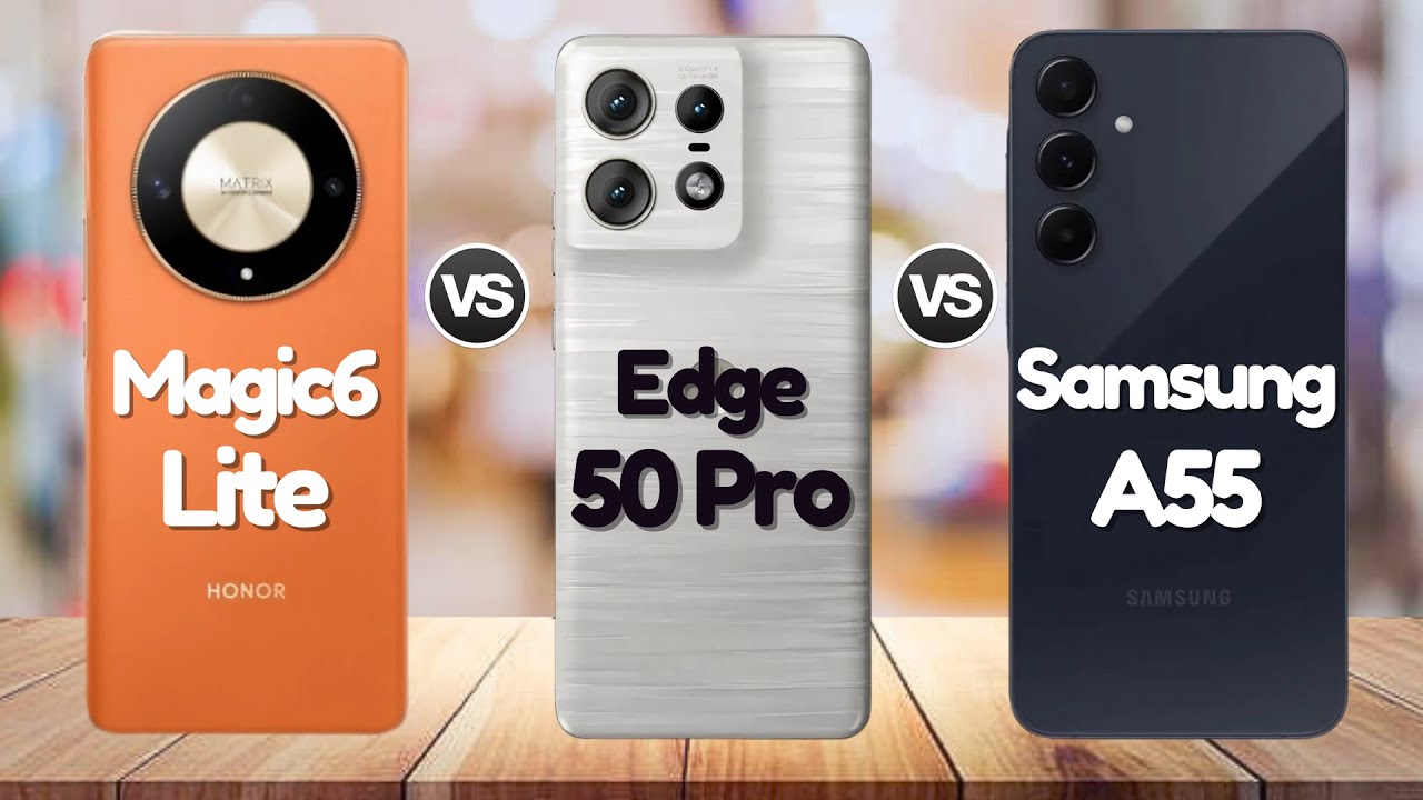 Moto Edge 50 Pro Vs Honor Magic 6 Lite Vs Samsung A55 | @Eficientechs 👈👀