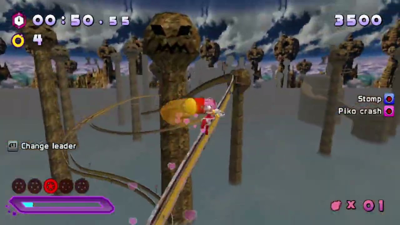 Sonic World DX Sky Rail Act 1 speedrun (01:35:610)