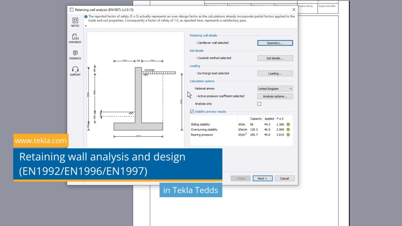 Retaining wall analysis and design (ACI318/TMS/MSJC)