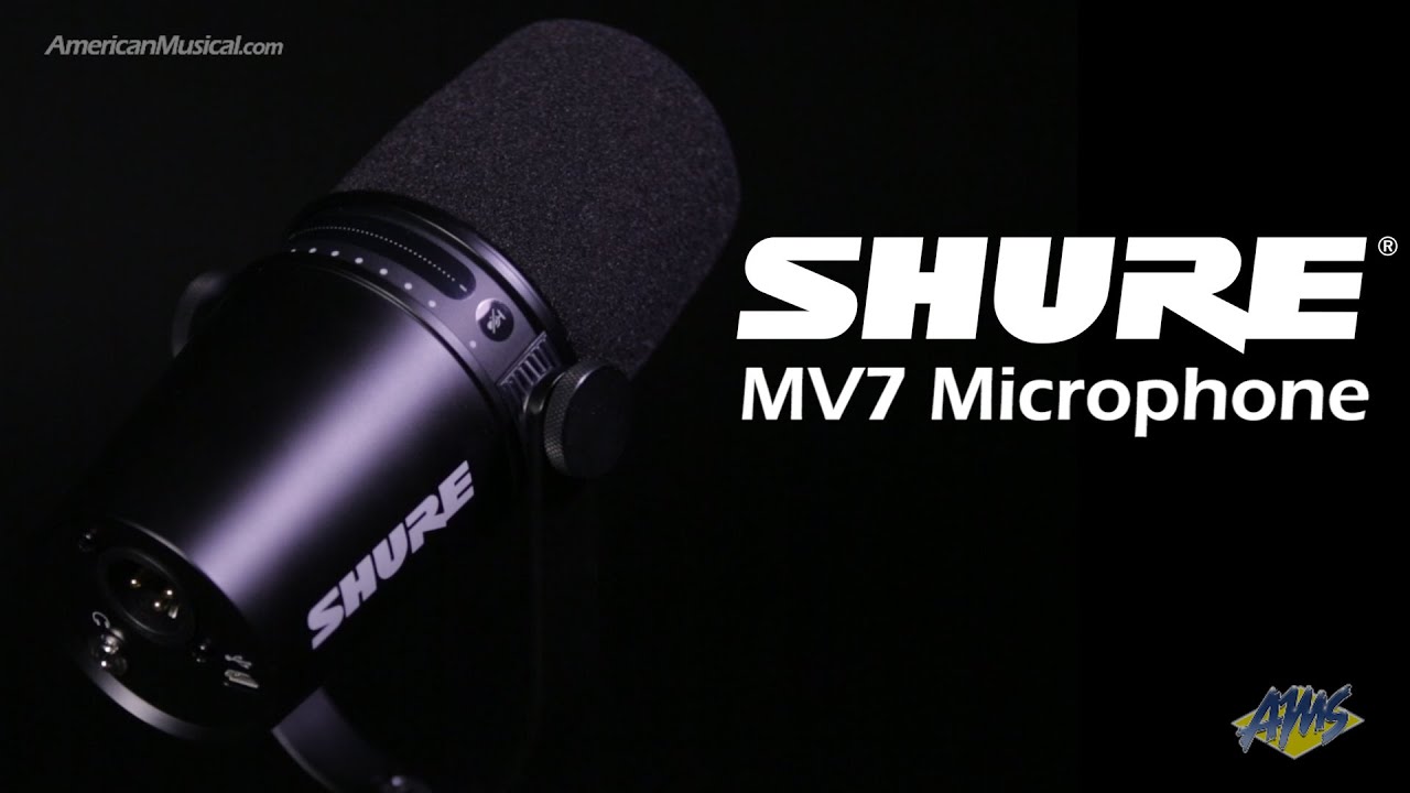 Shure MV7 Dynamic Cardioid USB Podcast And Broadcast Microphone - AmericanMusical.com
