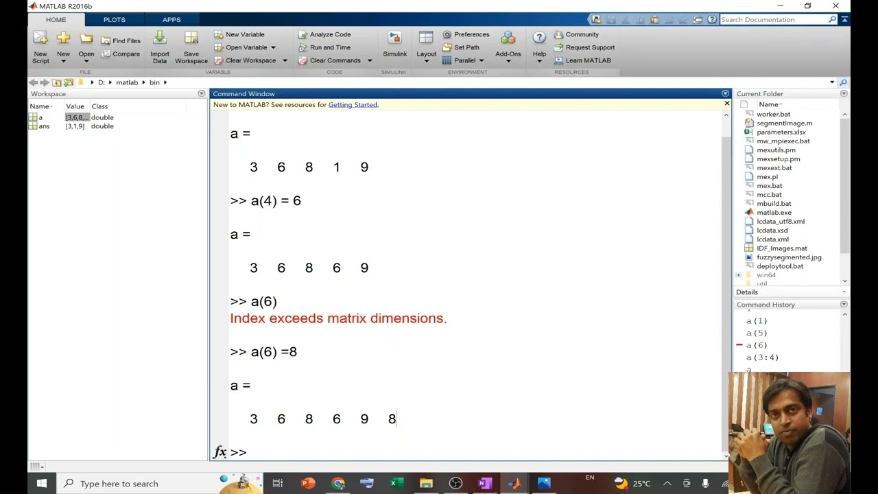 Lec20: MATLAB: Accessing and modifying elements of vectors