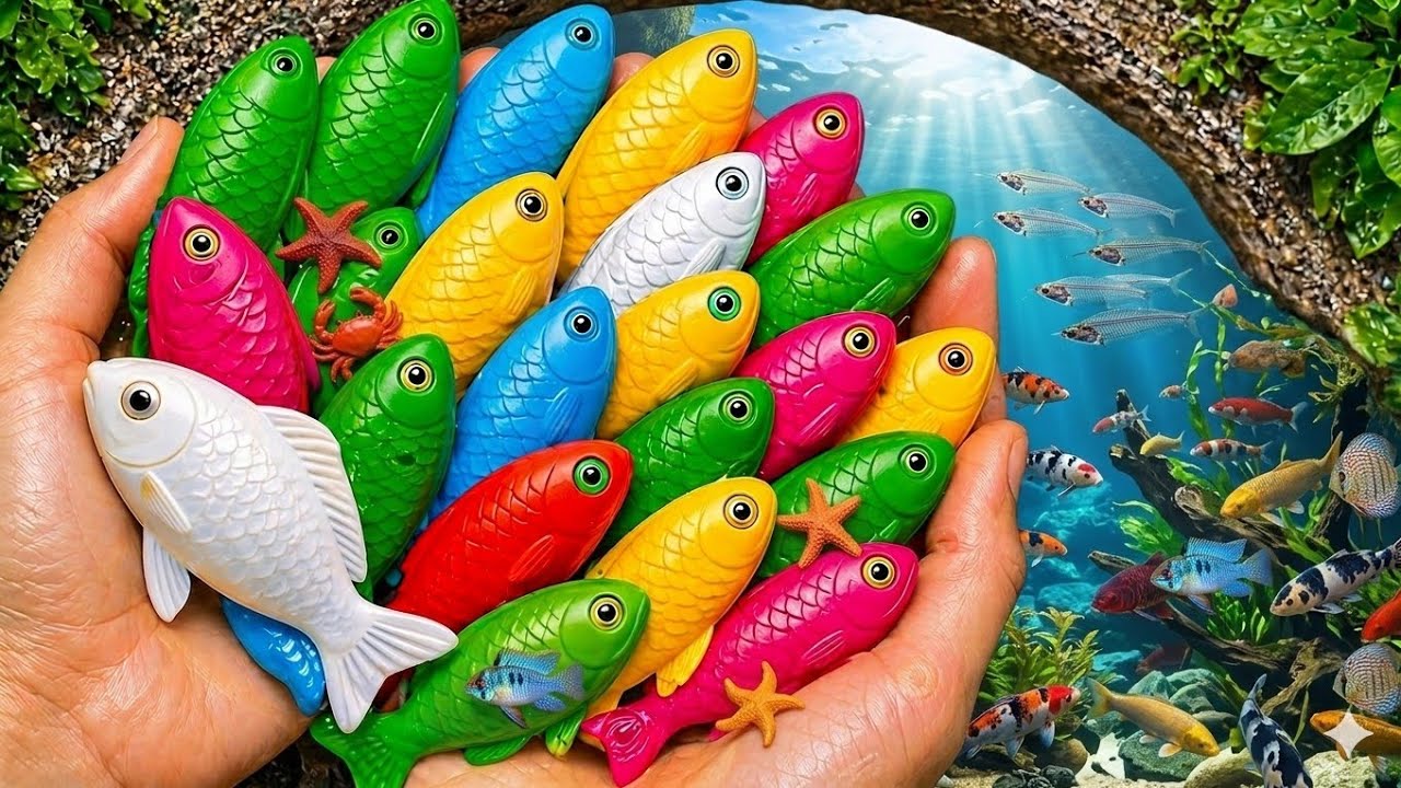 🎣 Ловлю волшебную радужную рыбку! Коллекция милых аквариумных рыбок