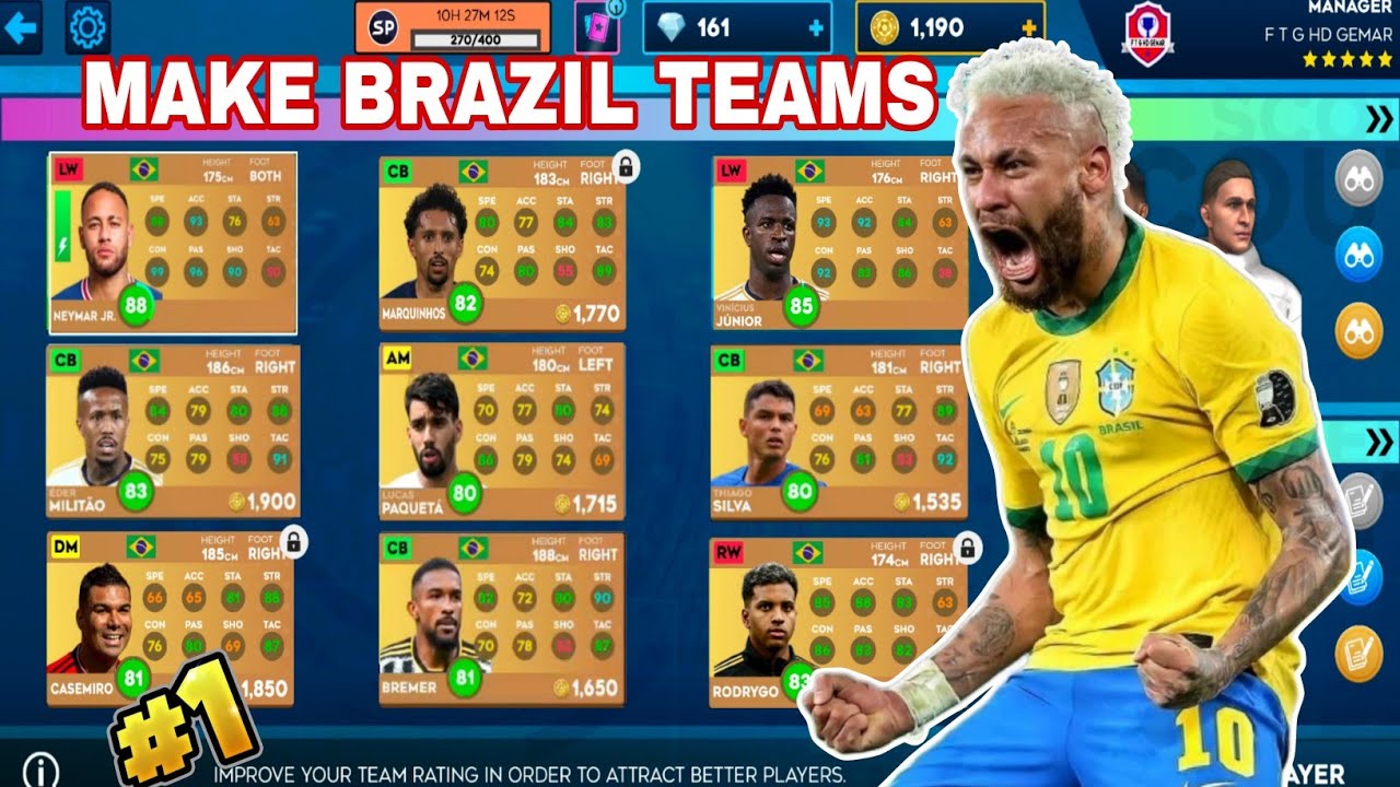 DLS 24! BUY  BRAZIL FULL LEGENDARY PLAYER  IN DREAM LEAGUE SOCCER 2024 .