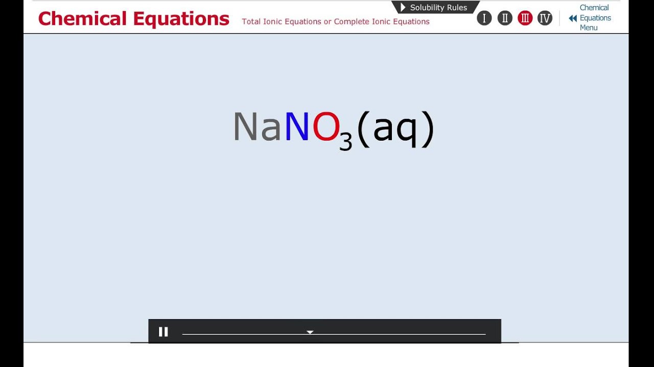 Total Ionic Equation Part III