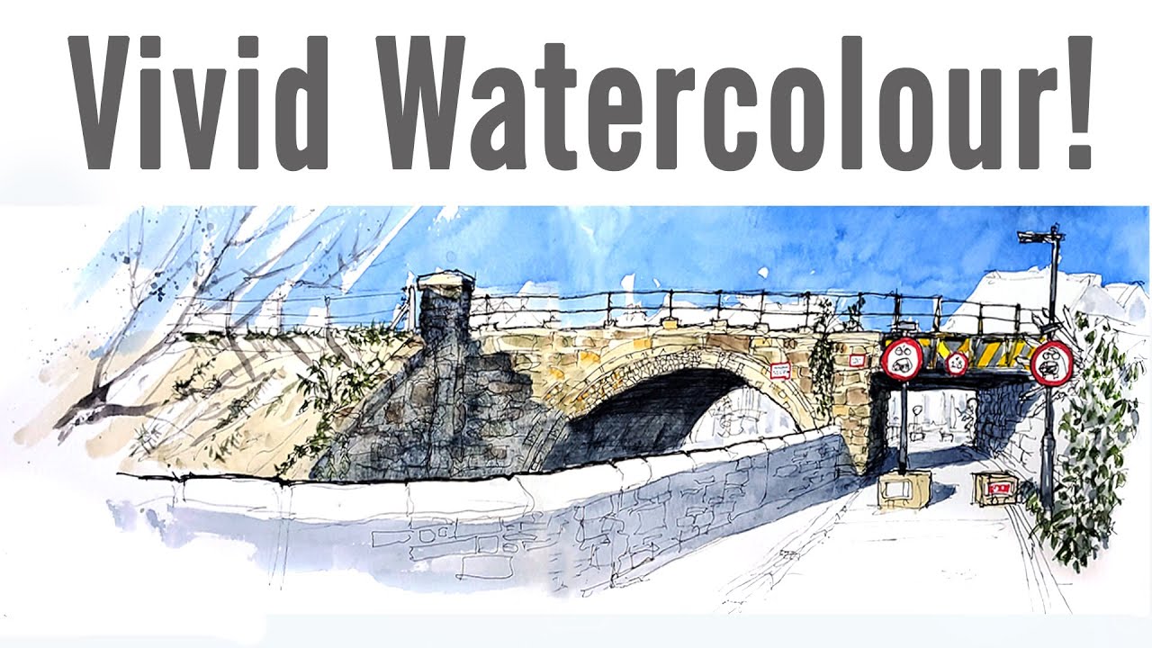 How to Use Watercolour for URBAN SKETCHING - STEP by STEP