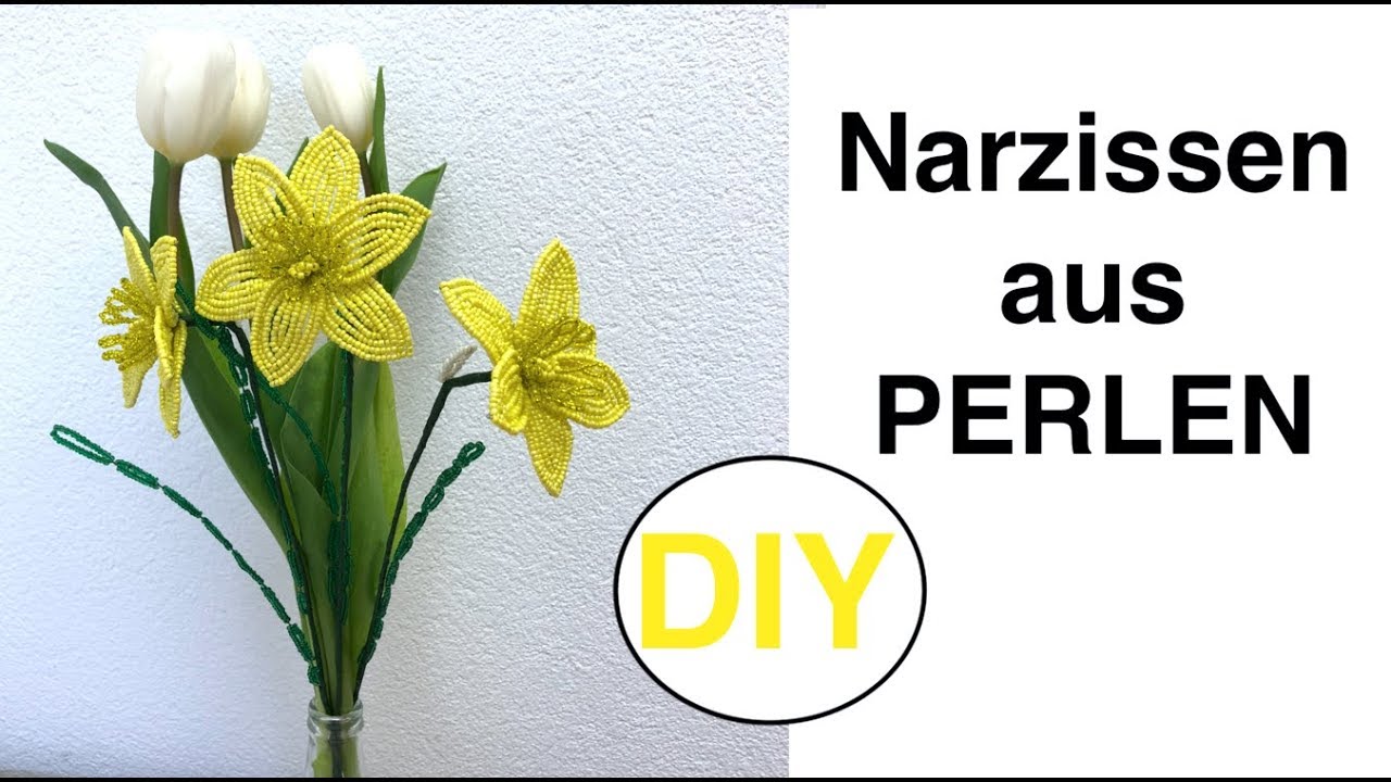 NARZISSEN aus PERLEN. Annas Perlen