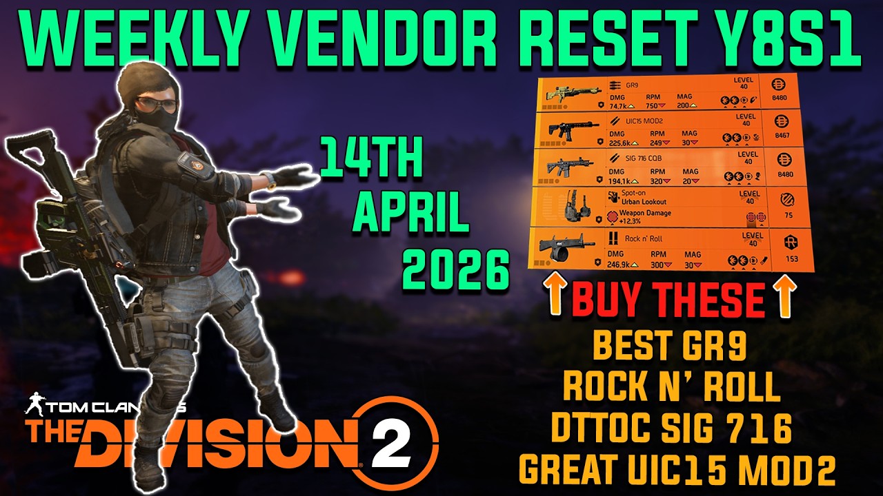 The Division 2 | GREAT Vendor Reset + Mods & Escalation Included! (April 14, 2026)