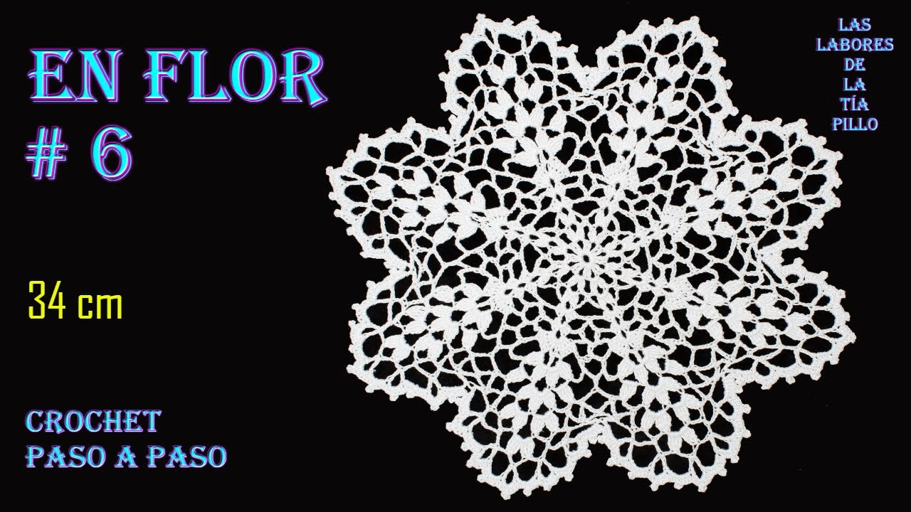 TAPETE CARPETA [En FLOR #6] - CROCHET Paso a Paso