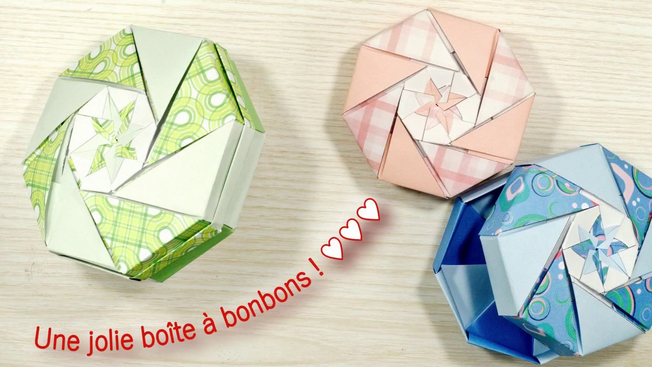 Une superbe boîte à bonbons en origami modulaire