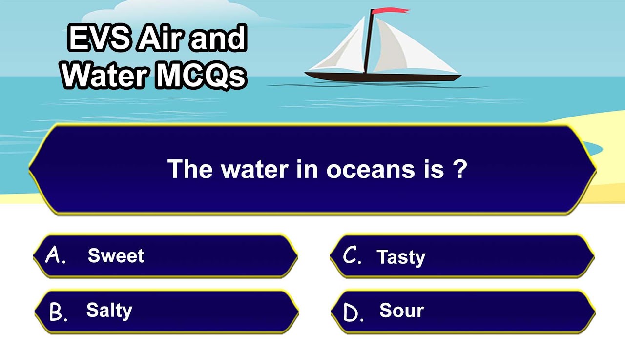 Primary School EVS Air and Water MCQs for Class 1 Cambridge and CBSE