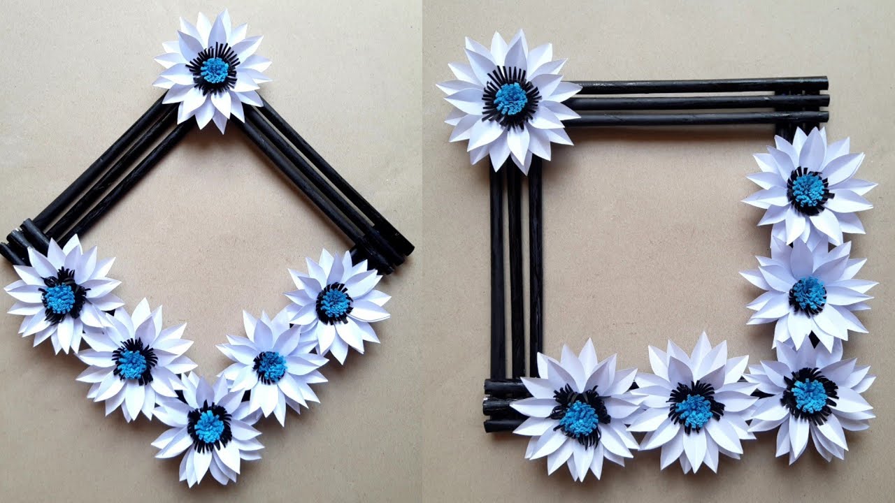 paper wallmate | new wallmate design | diy paper flower wallmate | how to make easy wallmate decor