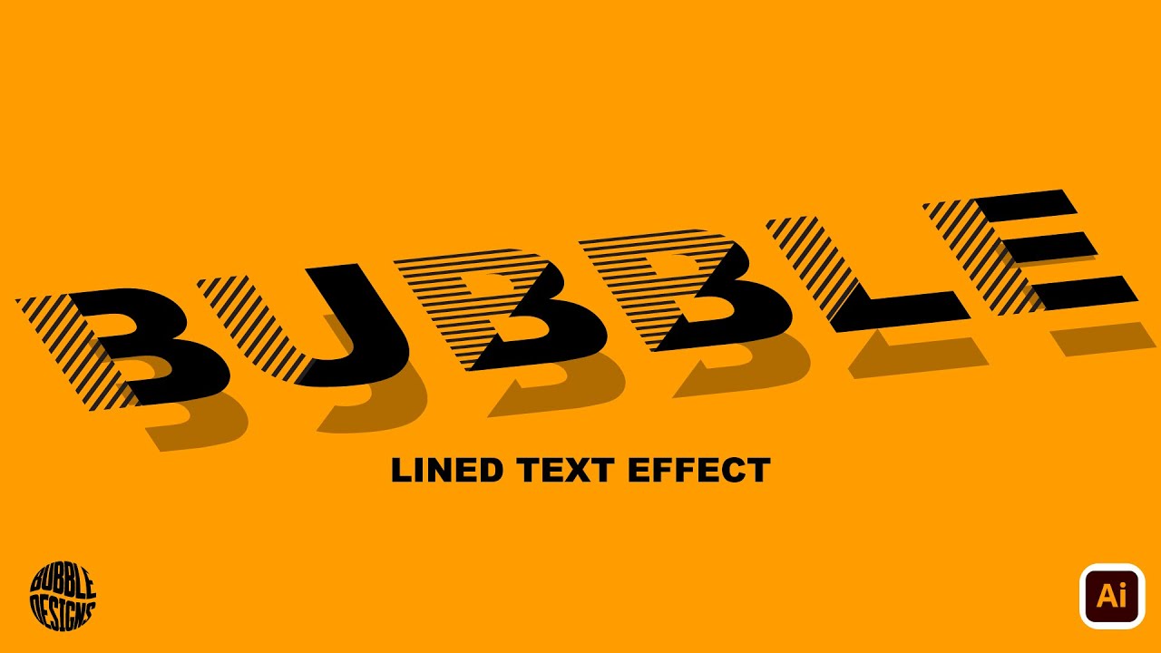 Line text Effect In Adobe Illustrator | Typography Tutorial