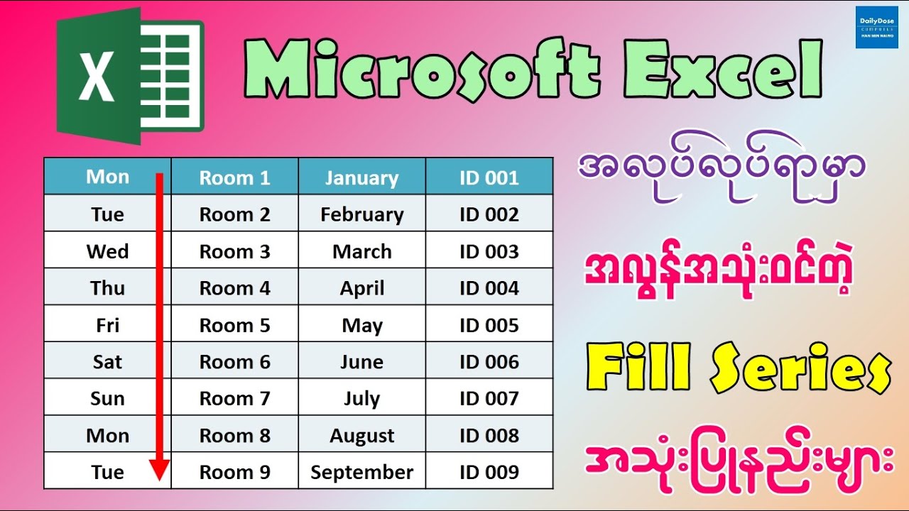 အလုပ်လုပ်ရာမှာ အလွန်အသုံးဝင်တဲ့ Fill Series အသုံးပြုနည်းများ