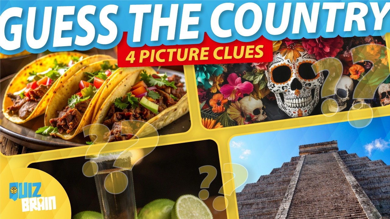 Guess the Country 🌍 4 Picture Clues | Geography Quiz