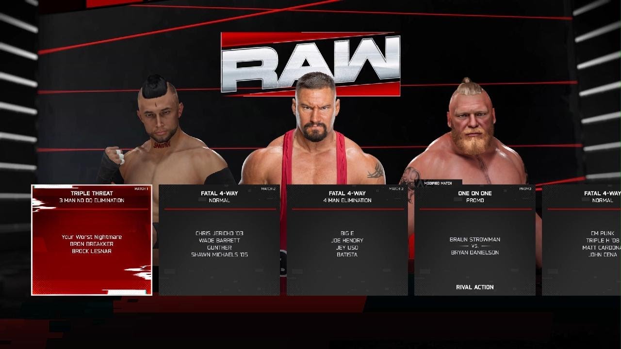 WWE 2K25_ Your Worst Nightmare vs Brock Lesnar vs Bron Breakker