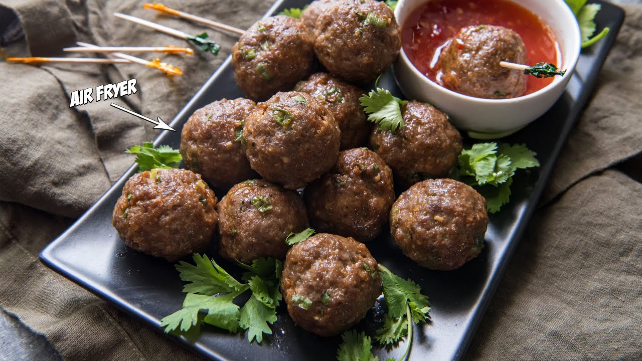 How To Make Meatballs in an Air Fryer | Keto Meatballs