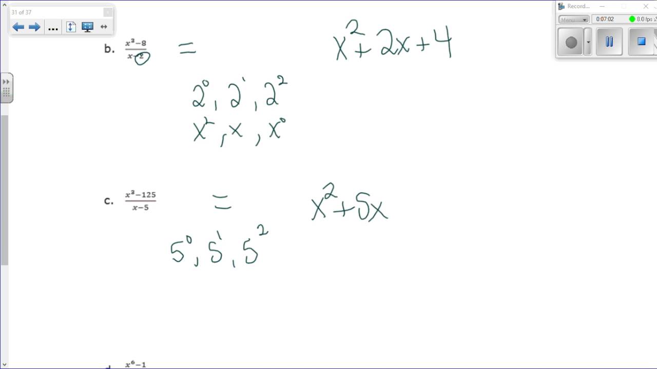 A2 Polynomials Day 6