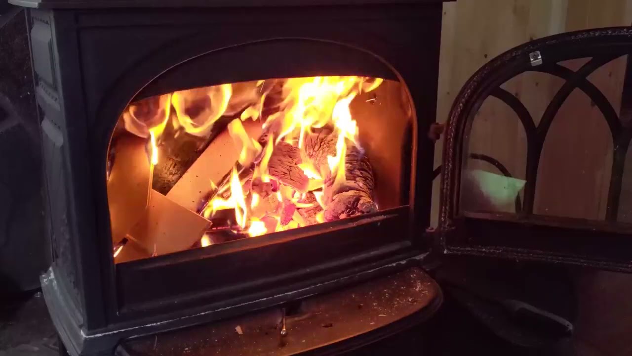 Fascinating Fireplace In The Evening At 10 O'clock |