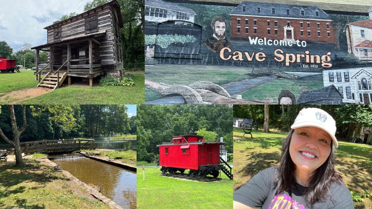 Cave Spring GA - Visiting The Cave - Tasting the Natural Spring Water out of the Spring - Fun day!
