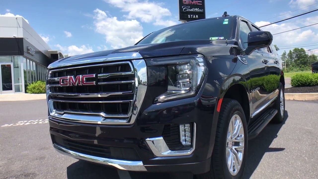 2021 GMC Yukon SLT Midnight Blue Metallic EcoTec3 5.3L V8 10-Speed Automatic with Overdrive 4D SUV