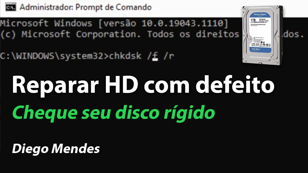 Reparar o Windows - Localizar defeitos no HD  - chkdsk - checkdisk