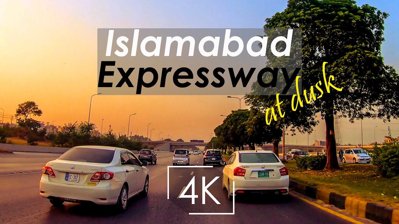 Islamabad Expressway Drive at Dusk | Koral Chowk to Zero Point with Virtual Speedometer | 4K