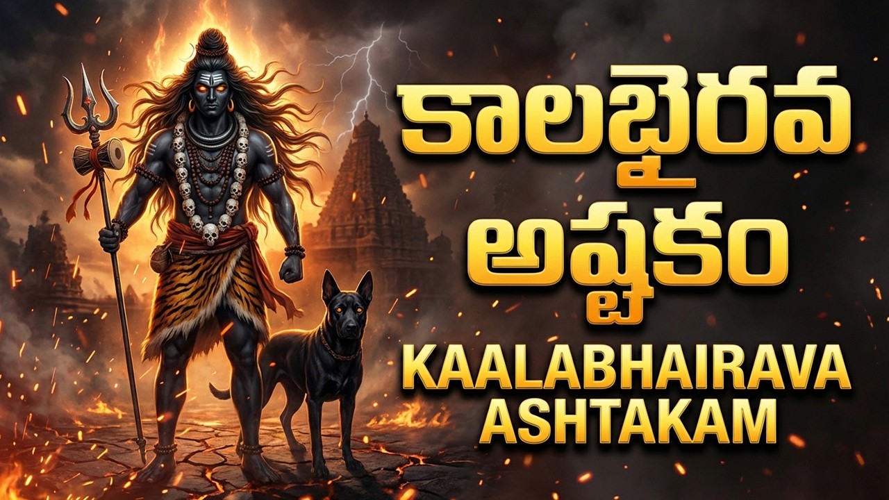 కాలభైరవాష్టకం | Kala Bhairavashtakam With Telugu Lyrics | Powerful Shiva Bhakti Songs Telugu