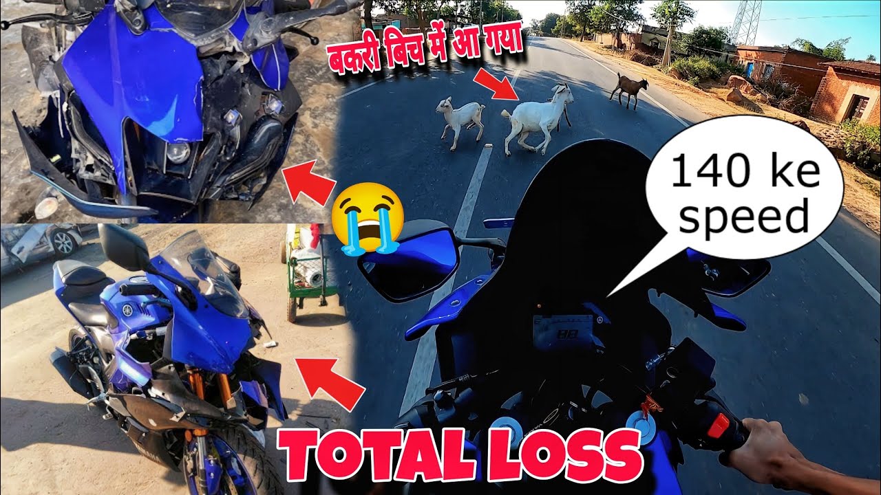 Душераздирающая потеря: Yamaha R15 V4 Live Account 😨 Ужасная авария на мотоцикле 😢