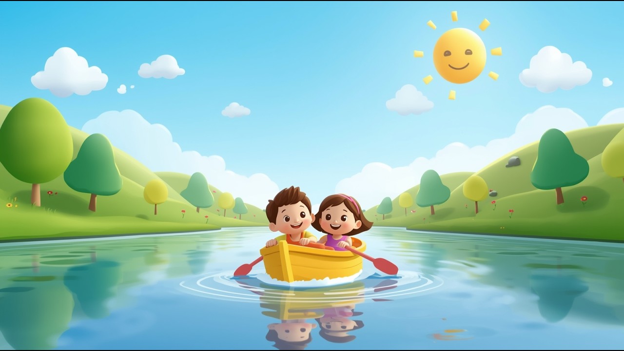 Row Row Row Your Boat with Lyrics | Kids Nursery Rhymes and Songs