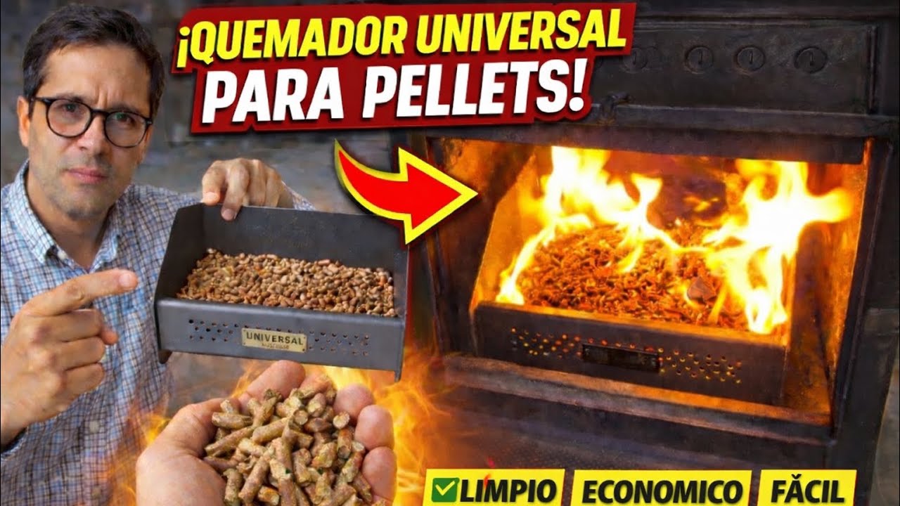 As&iacute; QUEMO PELLETS en mi ESTUFA DE LE&Ntilde;A | Quemador universal