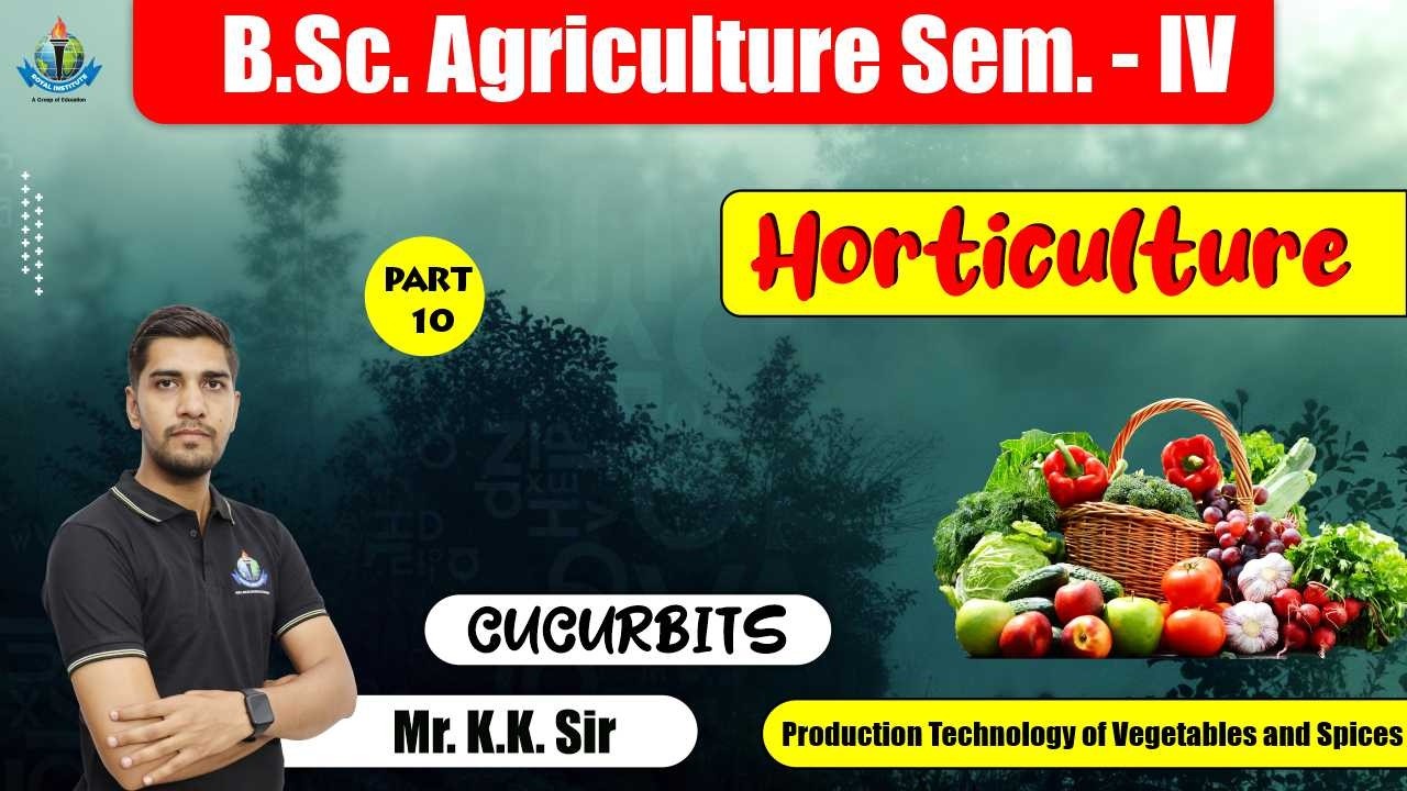 B.Sc. Ag. Sem.-IV Horticulture |  Production Technology Of Vegetables And  Spices | By KK SIR