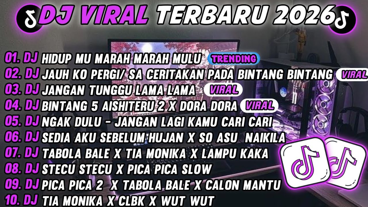 DJ TIKTOK TERBARU 2026🎵 HIDUP MU MARAH MARAH MULU🎵DJ JAUH KO PERGI/SA CERITAKAN PADA BINTANG BINTANG