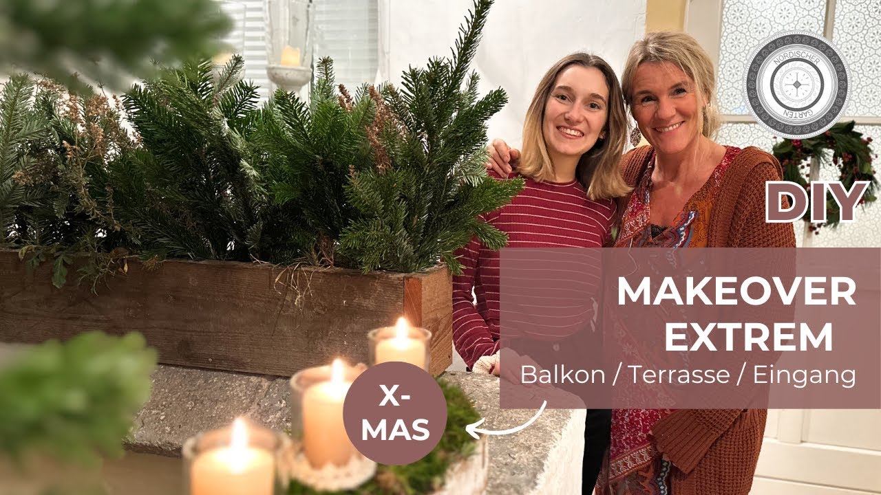 DIY - BALKON - MAKEOVER for X-MAS, mit EINFACHSTEN Mitteln, Balkonkasten WEIHNACHTLICH dekorieren