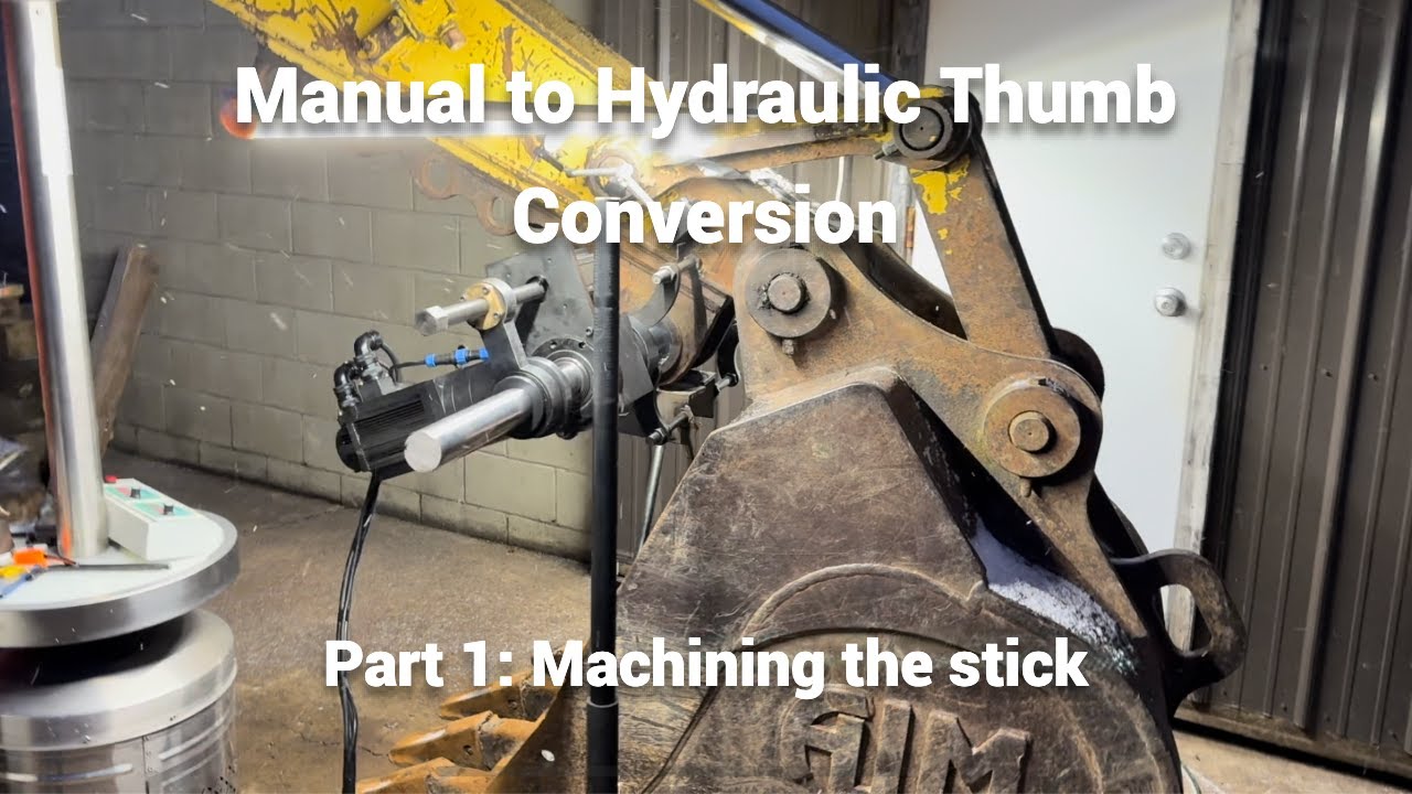 SK 135 Excavator Fixed Thumb to Hydraulic Conversion