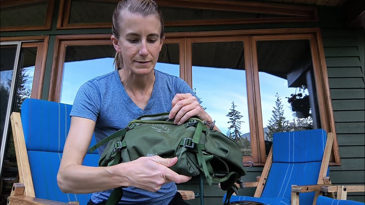 Osprey Savu 5 hip pack demo - water bottle storage, bear spray, plus comparison with Evoc 1l