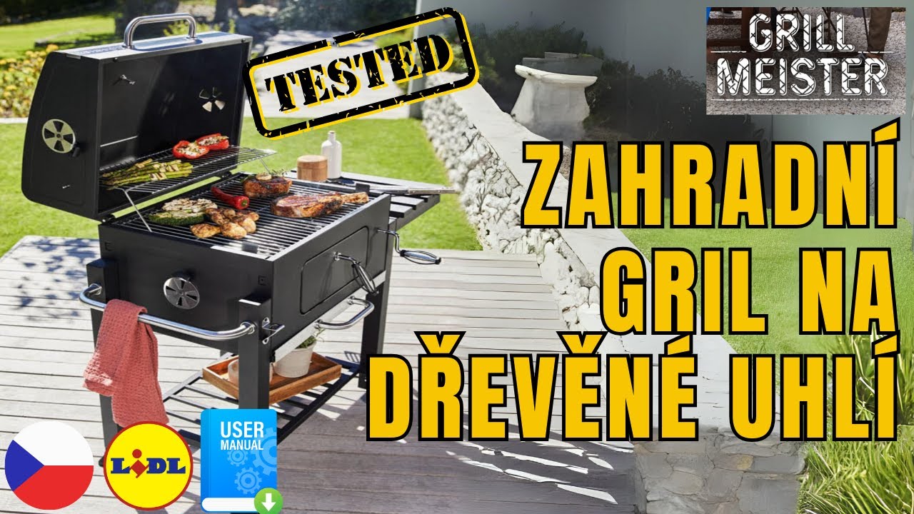 ZAHRADNÍ GRIL NA DŘEVĚNÉ UHLÍ TORONTO CLICK GRILLMEISTER KANSAS ČEŠTINA ČESKÁ REPUBLIKA LIDL