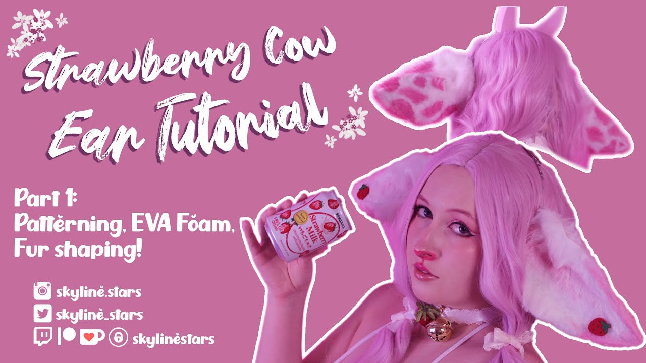 Урок по созданию косплея ушей коровы-клубнички 🐮🍓