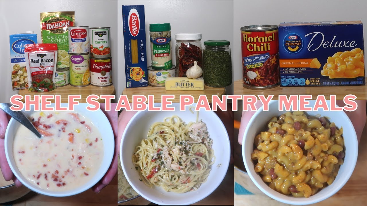 SHELF STABLE PANTRY MEALS | BUDGET EMERGENCY PREPPER MEALS | EPISODE 20