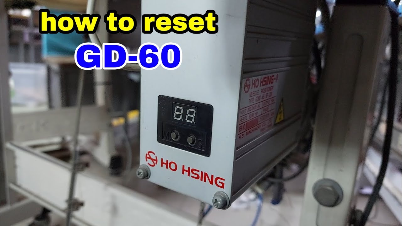 how to reset, rotation change CC & CCW,  ho hsing GD-60 @sewingmachinedoctor