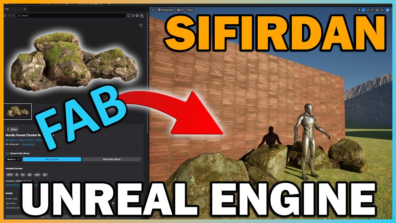 8# FAB Nasıl Kullanılır? (Quixel Megascan) - SIFIRDAN Unreal Engine 5 Öğren