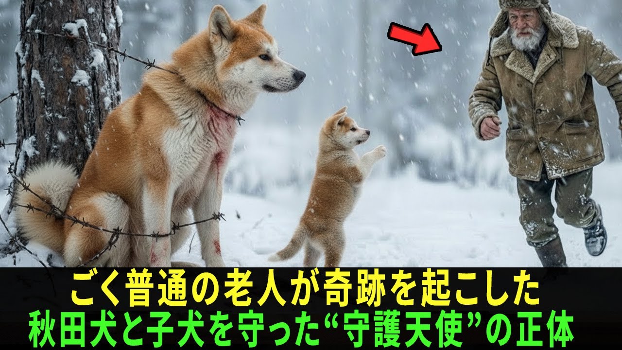 ごく普通の老人が、秋田犬と子犬の“守護天使”になった――その出会いが起こした奇跡…