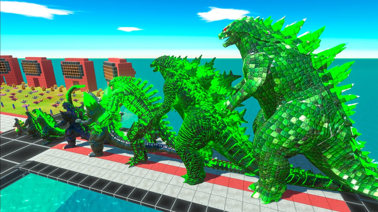 EVOLUTION of LEGO GODZILLA 2014 POISON Size Comparison vs Team White Orga + Anti-Venom Godzilla