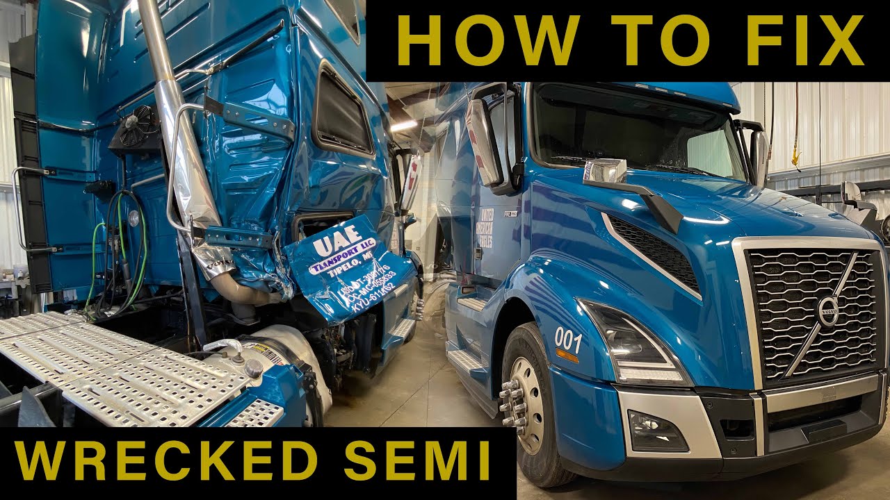 Salvage Auction Volvo VNL Semi Truck Rebuild.