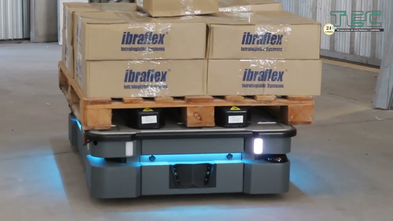 Transporte de pallets con robot móvil autónomo (MIR)