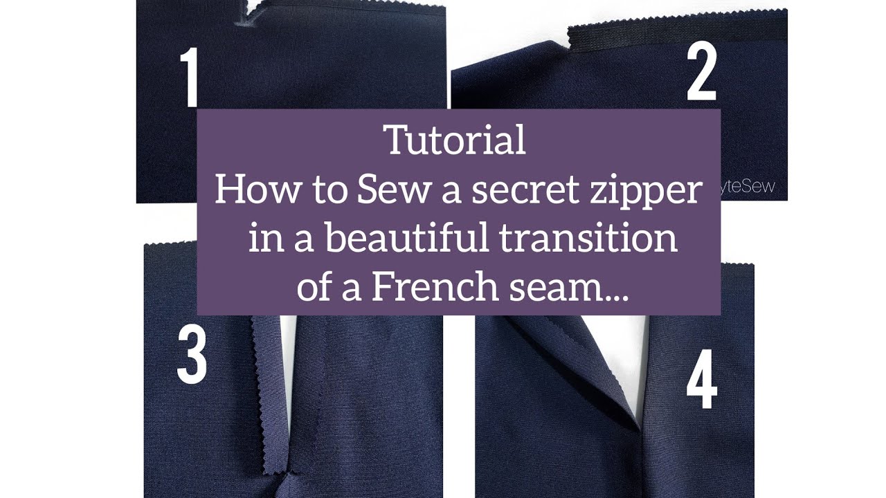 How to sew a secret zipper in a beautiful transition of a French seam in the seam.#handmade #sew