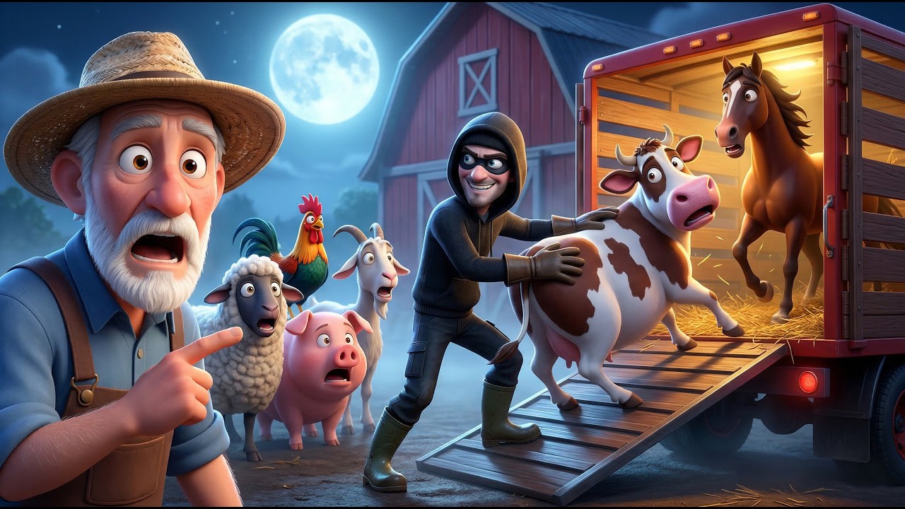 Thief in Old MacDonald's Farm 😱| Animals Are Missing | Police Officer Saves the Day 🚓
