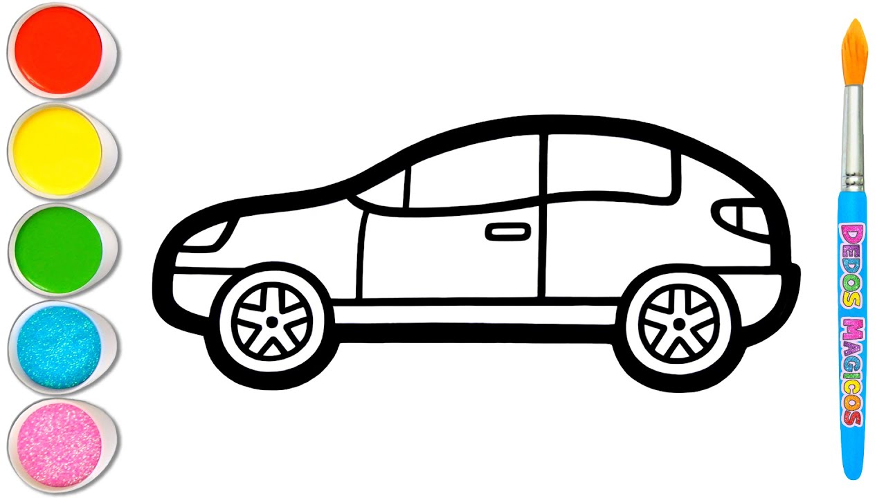 Dibujando y Pintando un Coche Eléctrico Colorido 🌿🔌⚡🌿 Dibujo de Vehículo para Niños #216