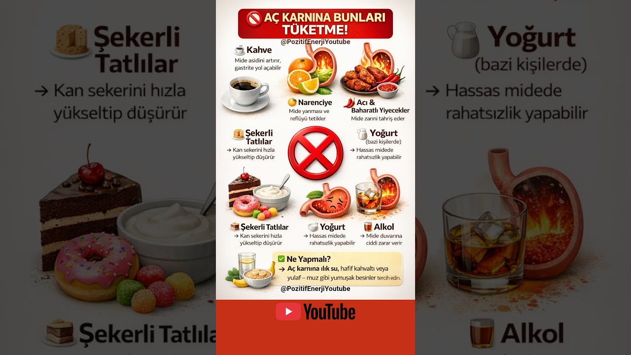 Aç Karnına Bunları Sakın Tüketme! 🚫